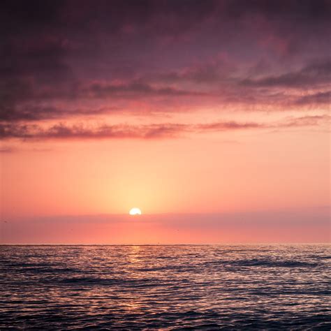 Freeios7 Mx94 Sunset Sea Beach Sky Red Parallax Hd Iphone Ipad