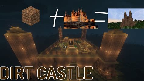 Building A Giant Dirt Castle In Minecraft Youtube