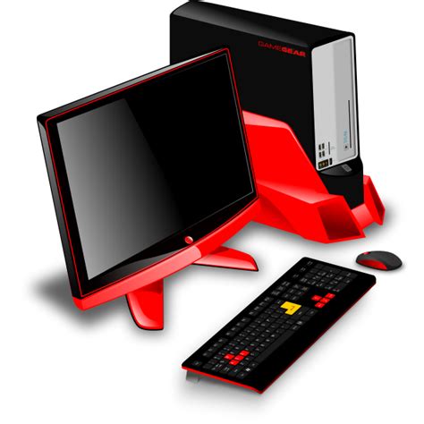 Generic Gaming Computer Station Vector Graphics Free Svg