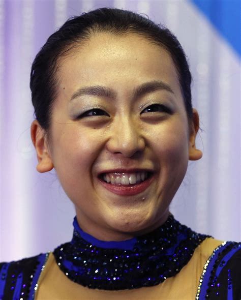 Mao Asada Of Japan Smiles After Performing During The Womens Free