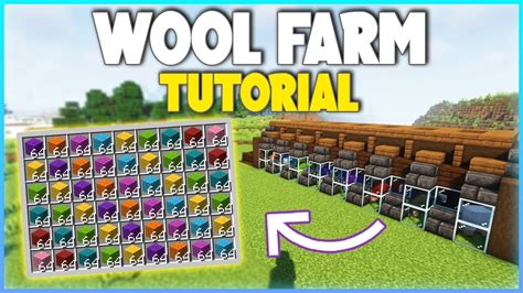 Minecraft Easy Wool Farm Tutorial 120 500 Wool Ph Youtube