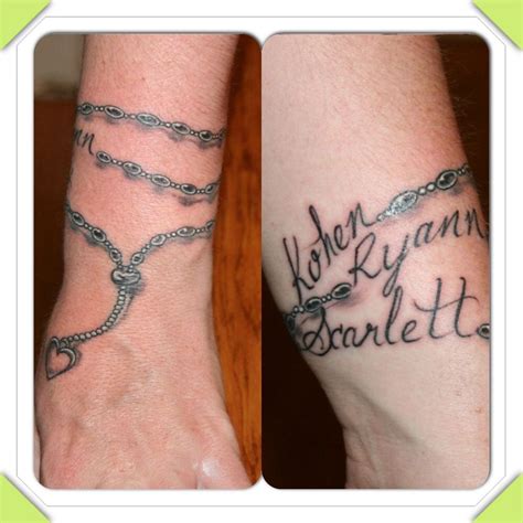 Ankle Name Bracelet Tattoo Ideas