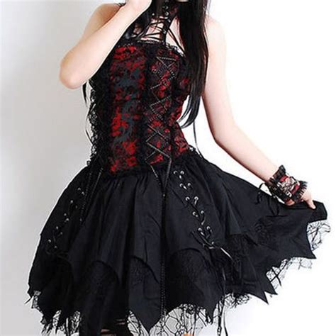 Ladies gothic black skull floral crosses flock lace long retro dress goth emo. 100+ ideas to try about Kloey's Demands | Emo, Goth and ...
