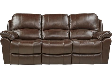 Vercelli Brown Leather Power Reclining Sofa - Sofas (Brown)--rooms to