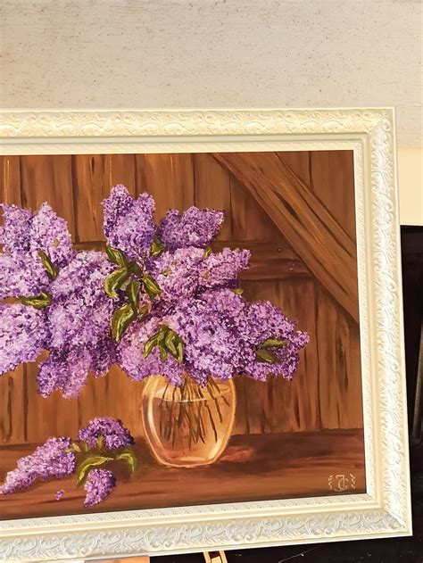 Lilac Original Oil Painting On Canvas Oil 70x50cm Wall Art Etsy