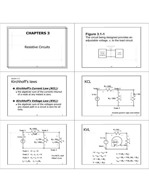 Chapters 3 Kirchhoff`s Laws Kcl Kvl