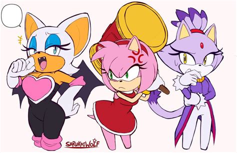 Sonic Girls Doodle By Sarukaiwolf Rrougedabat