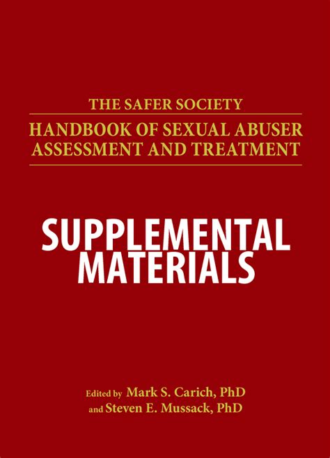 Handbook Chapter 10 Supplemental Materials Safer Society Press