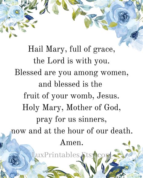 Printable Hail Mary Prayer - vrogue.co