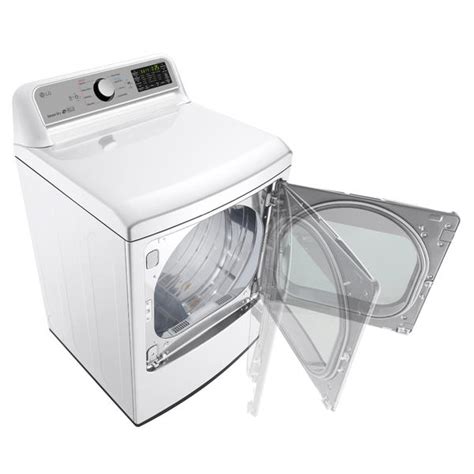 lg dle7200we 7 3 cu ft smart wi fi enabled electric dryer w sensor dry technology white