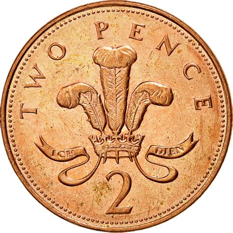 426391 Great Britain Elizabeth Ii 2 Pence 1999 British Royal
