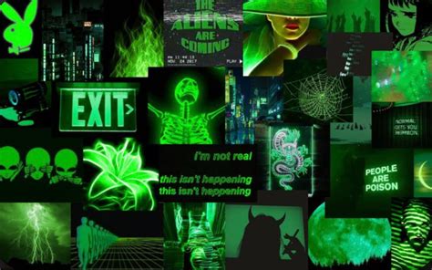 Neon Green Aesthetic Collage Kit 6x4 Inches Pack Of 25 200 Etsy