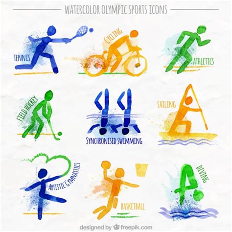 Tennis rules tennis gear tennis tips tennis clothes tennis lessons tennis posters how to play tennis tennis serve tennis party. Acquerello sport olimpico | Scaricare vettori gratis