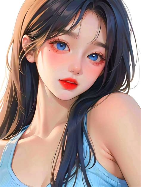 Ulzzang Anime 083 2023 캐릭터 초상화 초상화 여자 그림