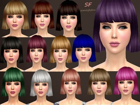 My Sims 4 Blog Mysimlifefou Bob Hair For Females Bob Hairstyles