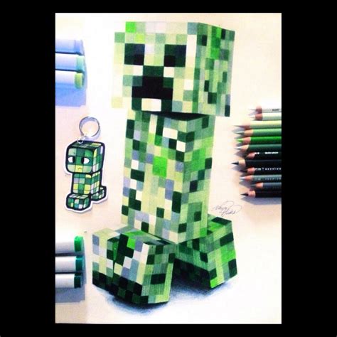 Minecraft Creeper Drawing By Skyesanimation On Deviantart