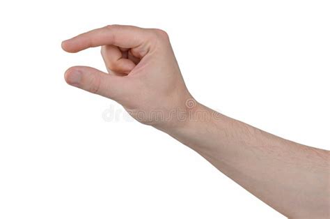Hand Gesture Two Fingers Holding Something Stock Photo Image Of