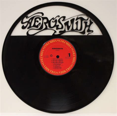 Aerosmith Vinyl Lp Record Laser Cut Wall Art Display Gold Record