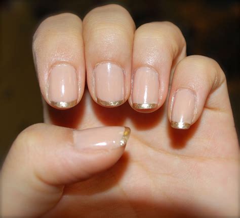 Gold Metallic Glitter French Tips Gold Nails Gold Tip Nails