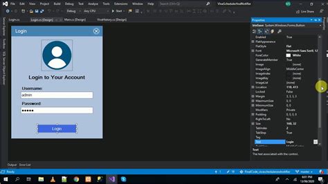 How To Create Login Form C Visual Studio 2019 Youtube