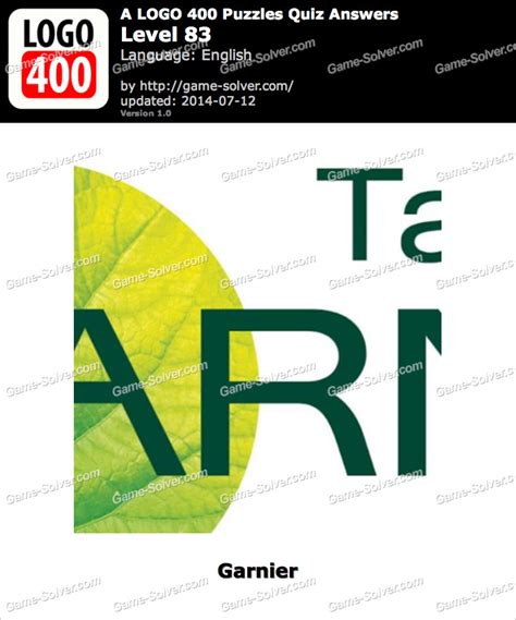A Logo 400 Puzzles Quiz Level 83 - Game Solver