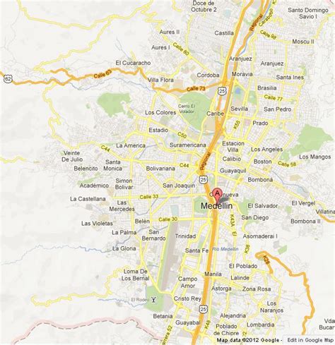 Map Of Medellin World Easy Guides