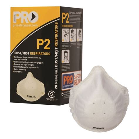 Safety Products : P2 Dust Mask, 20 per box