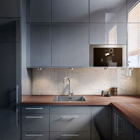 Dom I Dizajn Moderne Sive Kuhinje