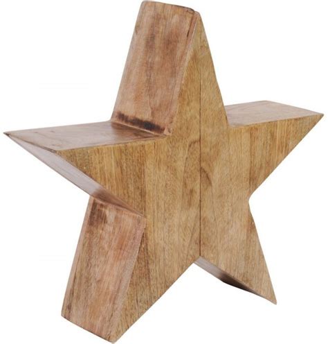 Rustic Wooden Standing Star Large Christmas Decorations Hampton