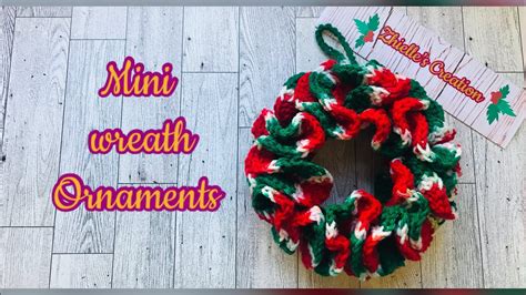 super easy crochet “mini wreath ornaments “ for christmas crochet veryeasyandsimple youtube