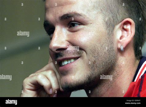 England Captain David Beckham During His Press Confrence At The