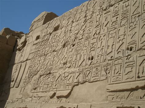 Hieroglyphs On A Wall At The Temple Of Karnak Egypt Ancient Egypt