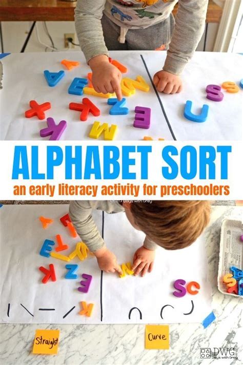 Alphabet Sorting Activity Preschool Language Arts Activities Preschool Activities Alphabet