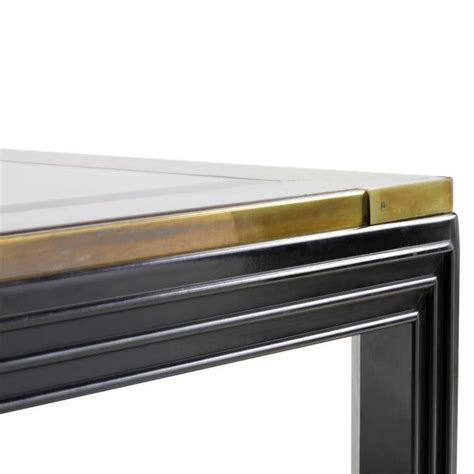 A distinctive choice for your living room. Large Square Glass Top Coffee Table with Molded Legs at ...