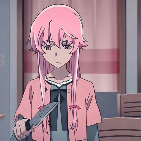 Yuno Gasai Mirai Nikki Дневник будущего Японские иллюстрации Мультфильмы