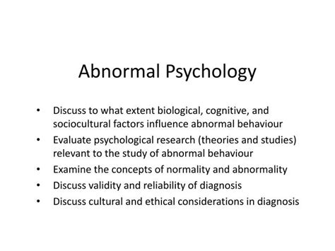 Ppt Abnormal Psychology Powerpoint Presentation Free Download Id