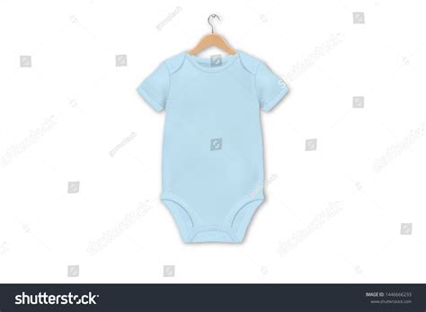 Vector Realistic Blue Blank Baby Bodysuit Royalty Free Stock Vector