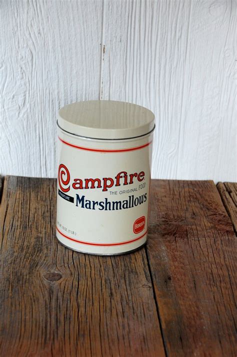 vintage campfire marshmallows tin circa 1970s large