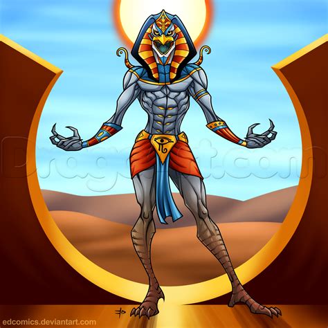 How To Draw Ra The Egyptian Sun God Step By Step Fantasy Characters Fantasy Free Online