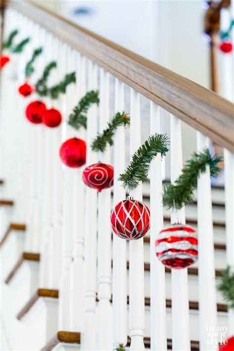 Get 26 Indoor Stair Railing Christmas Decorating Ideas