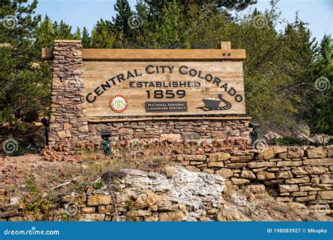 Central City Colorado September 18 2020 Welcome Sign To Central