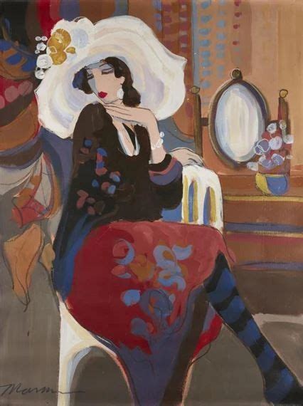 Artwork By Isaac Maimon Woman Seated In An Interior Made Of Oil On