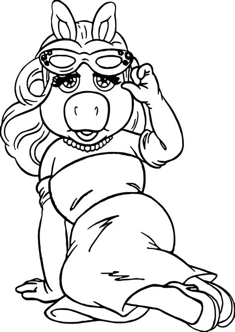 The Muppets Miss Piggy Woman Coloring Pages | Wecoloringpage.com