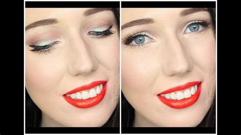 Christmas Red Glitter Makeup Tutorial Youtube