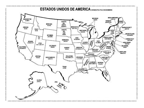 Mapa De Estados Unidos Con Nombres Para Imprimir Mapa De Estados The