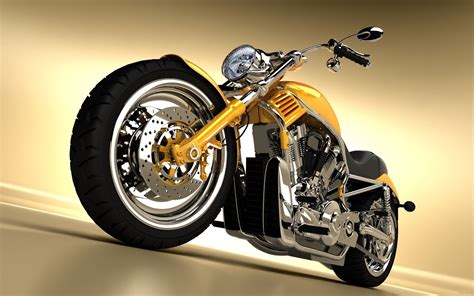 Motocicleta Amarilla Harley Fondos De Pantalla Hd Wallpapers Hd