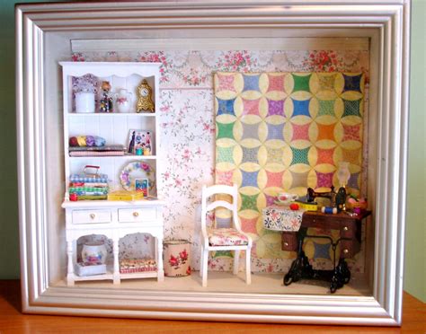 Quilters Miniature Shadowbox Etsy Shadow Box Sewing Rooms