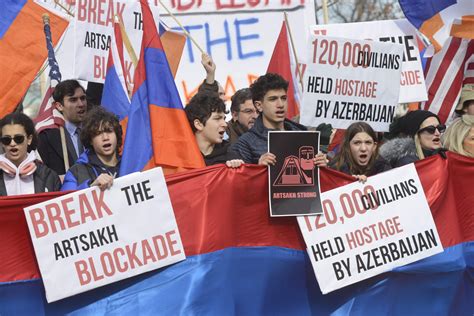capitol hill protesters demand congress stop us aid to azerbaijan break artsakh blockade