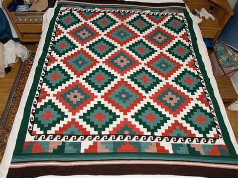 Ravelry Indian Afghan Pattern By Spinnerin