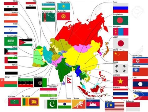 Lista de países y capitales de Asia con imágenes Mapa de asia Asia